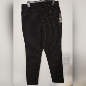 NWT size L women pull-on pants, black and white